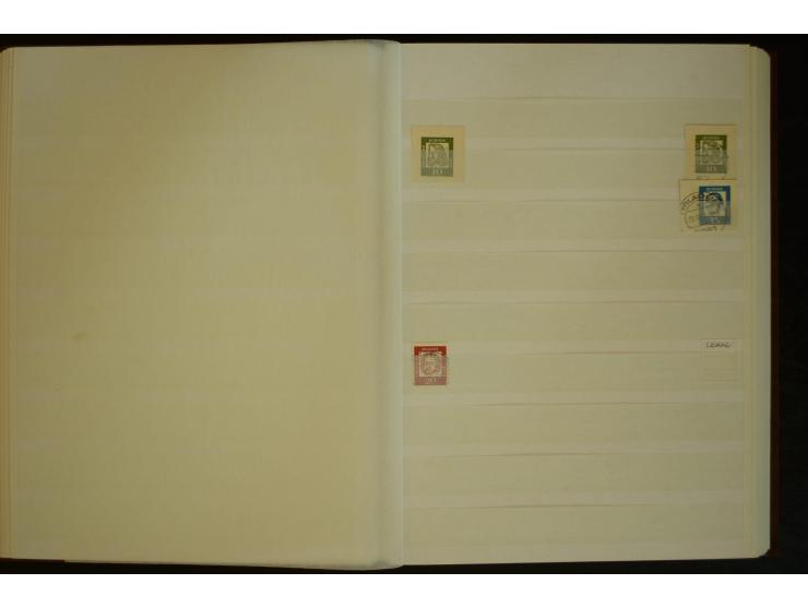 1951/66, postfrische, ungebrauchte und gestempelte Sammlung der Dauermarken, dabei Paare, 4er-Blocks, Zusammendrucke etc. mit