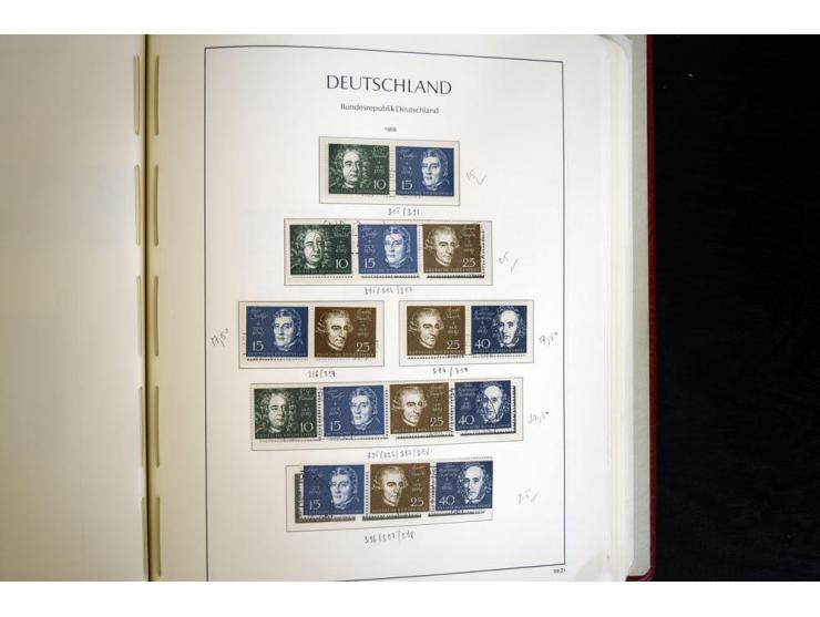 ZUSAMMENDRUCKE: 1951/2001, schöne gestempelte Sammlung mit vielen besseren Werten, dabei Bund Mi.-Nr S7 und S8, danach ein gu