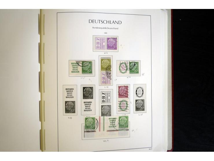 ZUSAMMENDRUCKE: 1951/2001, schöne gestempelte Sammlung mit vielen besseren Werten, dabei Bund Mi.-Nr S7 und S8, danach ein gu