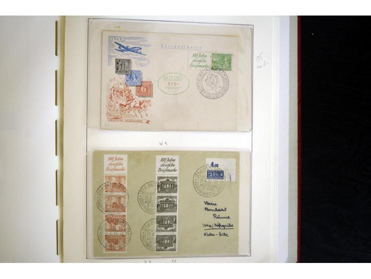 ZUSAMMENDRUCKE: 1951/2001, schöne gestempelte Sammlung mit vielen besseren Werten, dabei Bund Mi.-Nr S7 und S8, danach ein gu