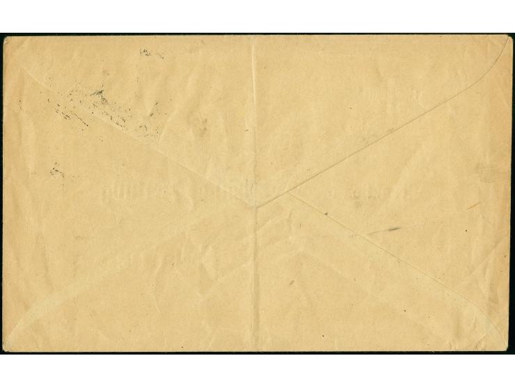 1 M., senkrechtes Paar mit Bahnpost-Stempel "HALLE-CASSEL 13.1.22" als portogerechte Mehrfachfrankatur auf BAHNHOFSBRIEF-Vord