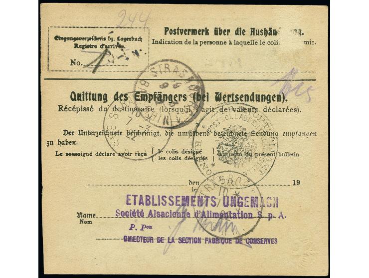 4 M. mit Stempel "HANNOVER 3.3.22" in Mischfrankatur mit Anker-Registrierkassen-Postfreistempel 99,20 M. als portogerechte Fr
