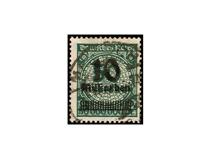 10 Mrd. auf 50 Mio. M. schwarzopalgrün, gestempelt, tadellos, Fotoattest Bechtold BPP (Mi. 2.000,-)