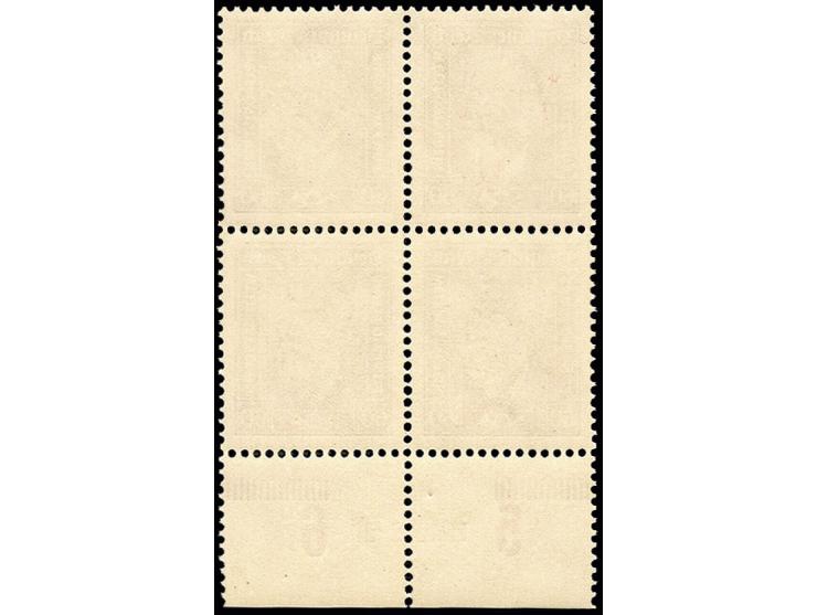 Stephan 60 Pfg., gestrichenes Papier, Unterrand-Viererblock mit HAN, postfrisch, tadellos