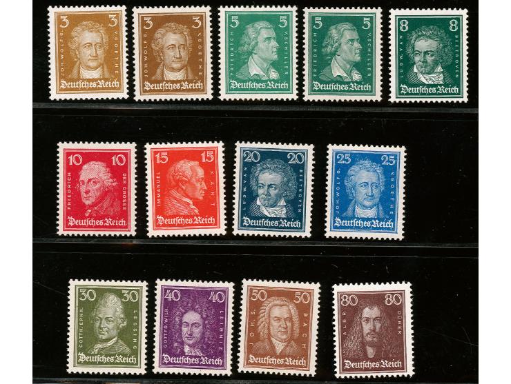 1926, Berühmte Deutsche 3-80 Pfg., postfrisch, tadellos, Fotoattest Schlegel BPP