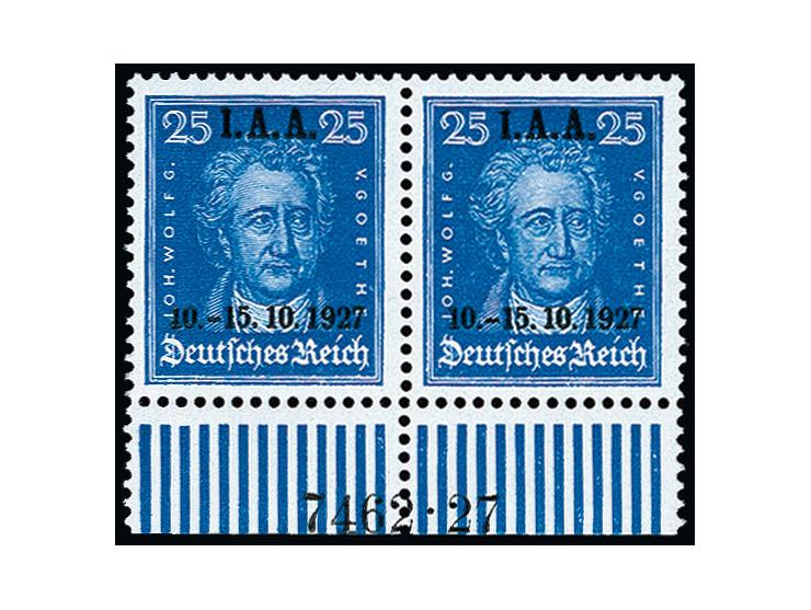 25 Pfg. im waagerechten Unterrandpaar mit Aufdruck-HAN, postfrisch, tadellos, sign. Schlegel BPP