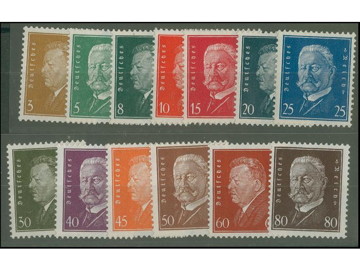 1928, Reichspräsidenten 3-80 Pfg., postfrisch, Kabinett, Fotoattest Schlegel BPP