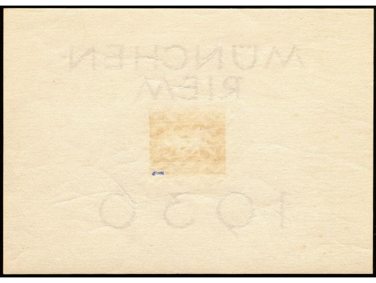 1936, Braunes Band-Block 42 Pfg. ungezähnt, postfrisch in tadelloser Erhaltung; in dieser Erhaltung sehr selten, sign. Peschl