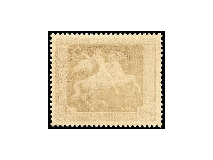 1938, Braunes Band 42 Pfg. mit senkrechter Gummiriffelung, postfrisch, tadellos, Befund Schlegel BPP