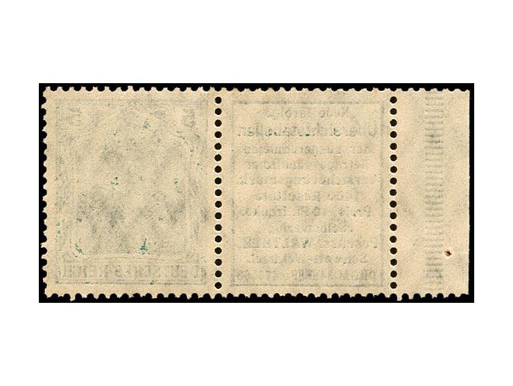 Germania 5 Pfg.+R16 mit Bogenrand, postfrisch, Fotoattest Jäschke BPP (Mi. 1.300,-)