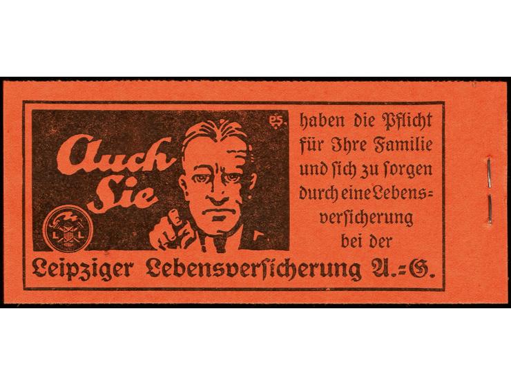 1926, Schiller/Friedrich der Große, komplettes Heftchen mit ONr. 3, postfrisch, sehr selten, tadellos