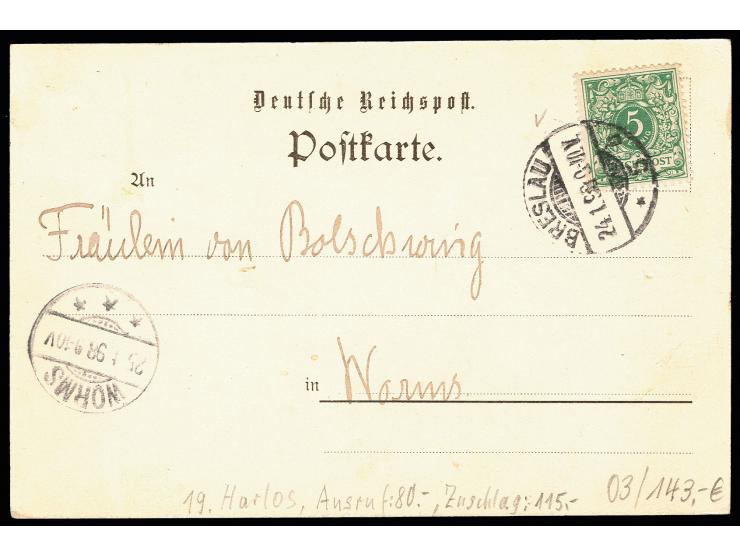 "Felix Dahn", 1834-1912, Professor für Rechtswissenschaften, Schriftsteller und Historiker, e.U. je auf Postkarte 1898 mit vi