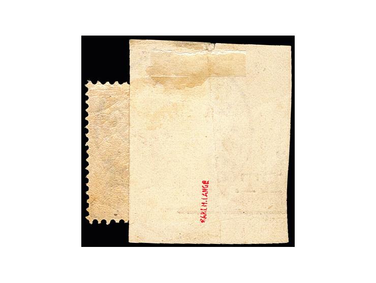 5 pf auf 100 Pfg., diagonaler Aufdruck mit EKr. "FUTSCHAU 7/7 00" auf Briefstück, tadellos, Altsignatur, Fotoattest Jäschke-L