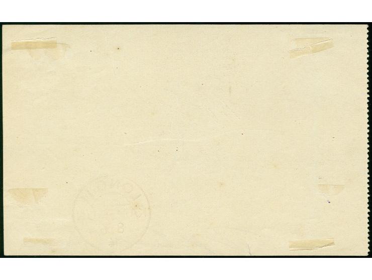 DIVERSES: 1914, "Postagentur Longji bittet um 40 Pfg. für ausgelegtes Porto" mit Unterschrift und Tagesstempel "LONGJI 8.6.14