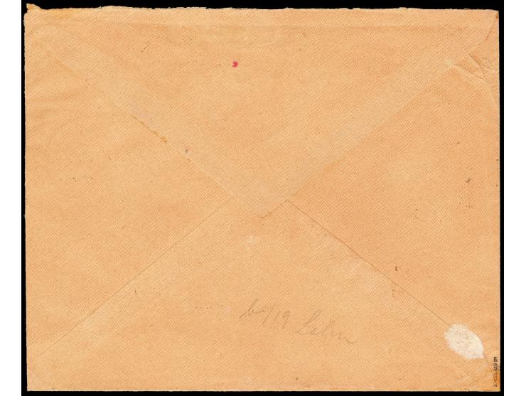 40 Pf. auf 20K. mit Zufrankatur mit L1 "DORPAT" bzw. Stempel "RIGA 24.3.18" auf zensiertem Brief, Anschrift teils unkenntlich