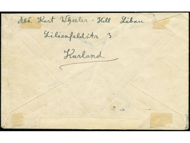 Type I: 1919, 10 Pfg. im waagerechten Paar mit Stempel "Deutsche Feldpost 168 b 13.7.19" auf Brief mit Briefstempel "Der Deut