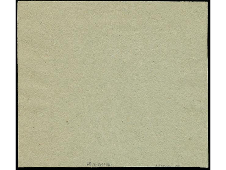 2 Fr. im ungezähnten waagerechten Oberrandpaar auf Briefstück, sauber gestempelt "RIEGELSBERG 30.12.47", selten, tadellos, si