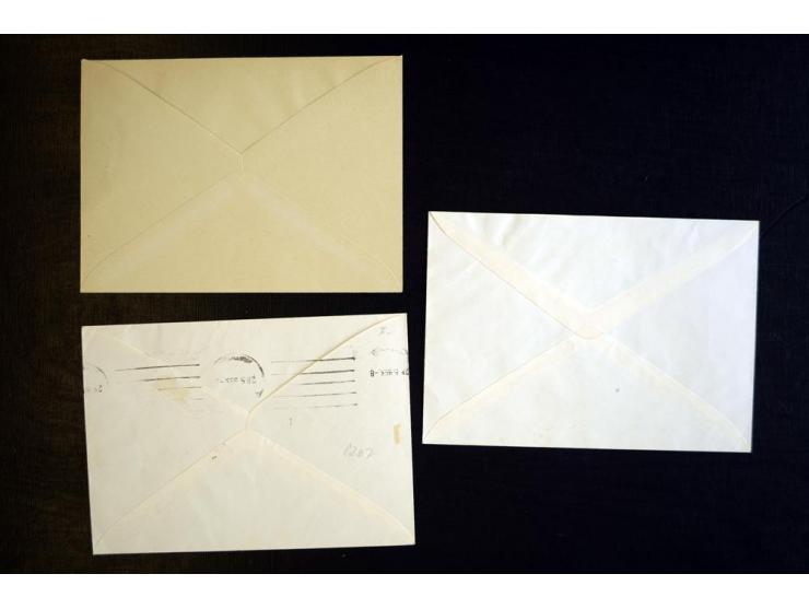 1953, Tag der Briefmarken 15 Fr. und Rotes Kreuz 15 Fr. zusammen mit Sonderstempel auf Ersttagsbrief, sowie zwei weitere FDC,