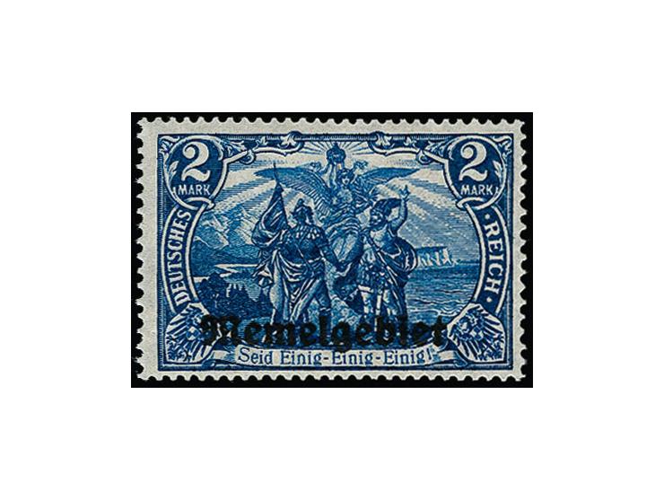 2 M. schwärzlichblau, 26:17 Zähnungslöcher, sauber ungebraucht, eine seltene Marke, Fotoattest Huylmans BPP