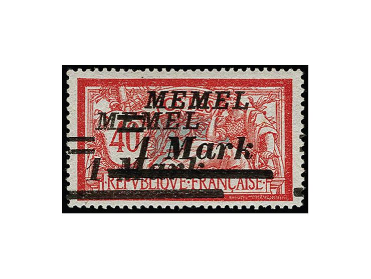 1 M. auf 40 C. mit klarem Doppelaufdruck, sauber ungebraucht, tadellos, u.a. sign. Dr. Petersen BPP und Befund Huylmans BPP