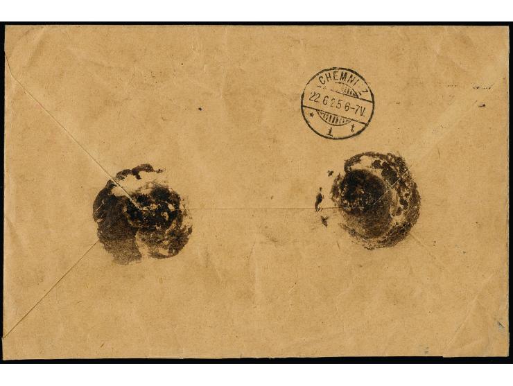 1 L. auf 1000 M. mit Zufrankatur mit Stempel "SILUTE 19.VI.25" auf Werbrief über 50 USD nach Chemnitz, gute Erhaltung