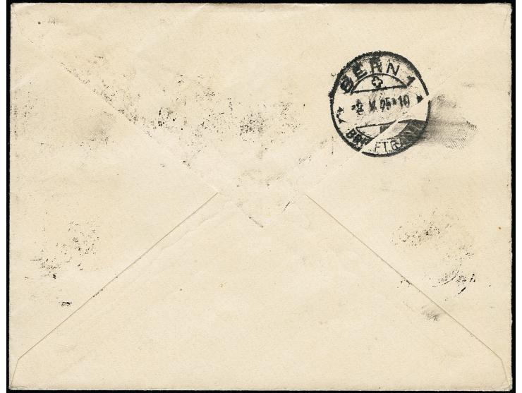 1923, 24-Werte Ausgabe 15 auf 10 M. mit Zufrankatur mit Stempel "KLAIPEDA -5.V.25" auf R-Brief nach Bern, tadellos