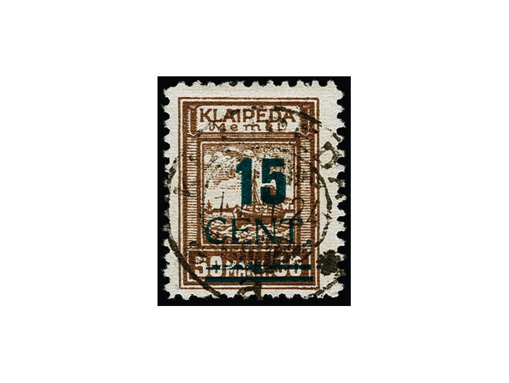 Grünaufdruck 15 C., sauber gestempelt, tadellos, sign. Dr. Petersen BPP und Fotoattest Huylmans BPP