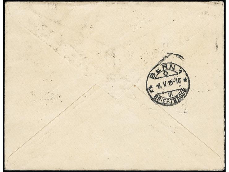 Grünaufdruck 30 C. mit Zufrankatur mit Stempel "KLAIPEDA -5.V.25" auf nicht befördertem R-Brief nach Bern, tadellos, Fotoatte