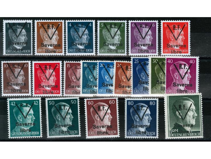 1944, 1Pfg.-1M. mit Aufdruck "Saverne libre", postfrisch, Kabinett