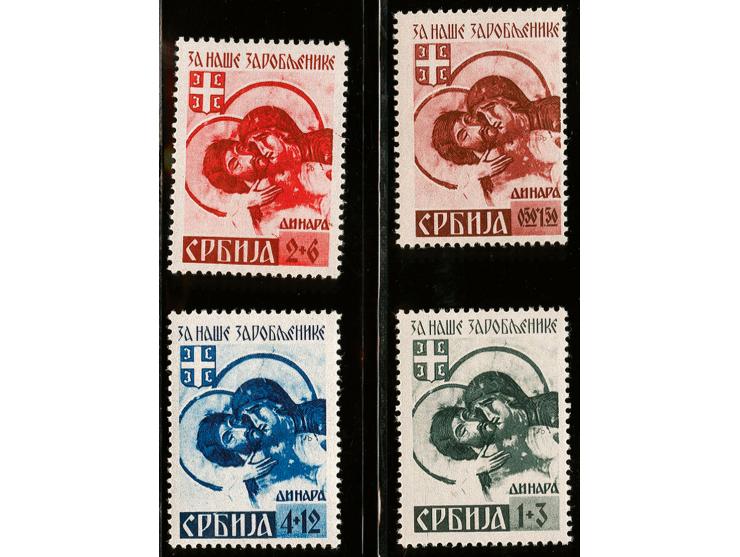 1941, Kriegsgefangene 0,50+1,50 D.-4+12 D. mit Stecherzeichen, postfrisch, sign. Dr. Zydek BPP (Mi. 930,-)