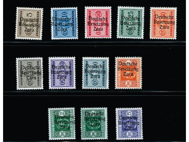 PORTOMARKEN: 1943, 5 C. - 5 L., 2 L. mit links- und rechtsliegendem Wasserzeichen, Type II, postfrisch, tadellos, teils signi