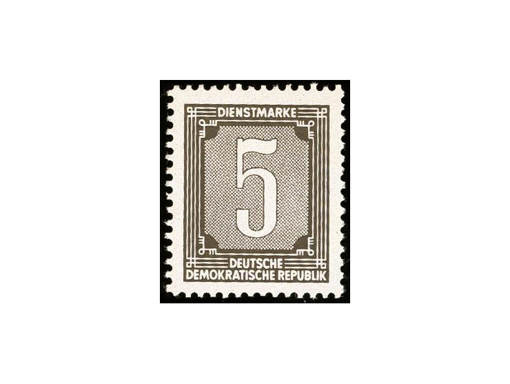 1956, Ziffern im Viereck 5 Pfg. mit Wasserzeichen XII, postfrisch in tadelloser Erhaltung, sehr selten, Fotoattest Schönherr 