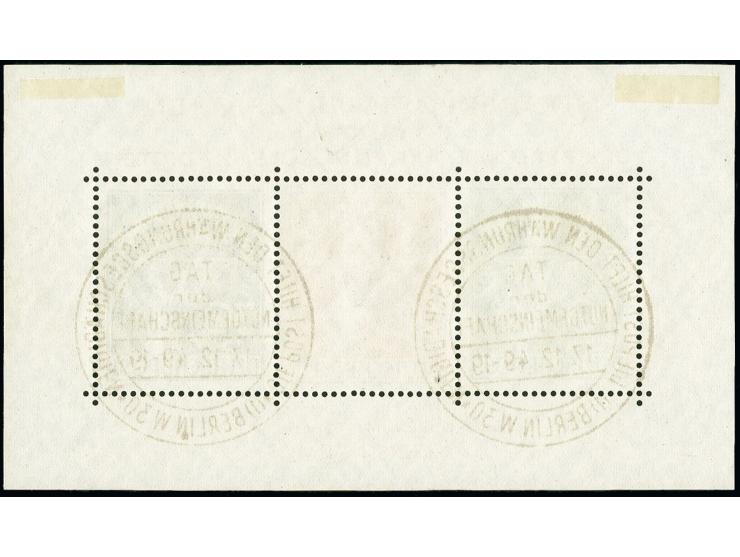 1949, Währungsgeschädigten-Block, sauber mit Ersttagssonderstempel, tadellos, Fotoattest Schlegel BPP