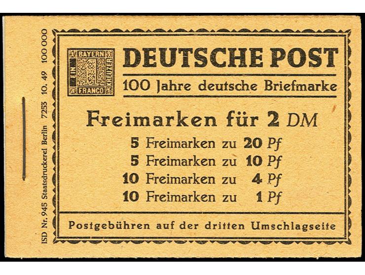 1949, Berliner Bauten, komplettes Heftchen, postfrisch in tadelloser Erhaltung, sign. Schlegel BPP und Fotoattest Schmidl BPP