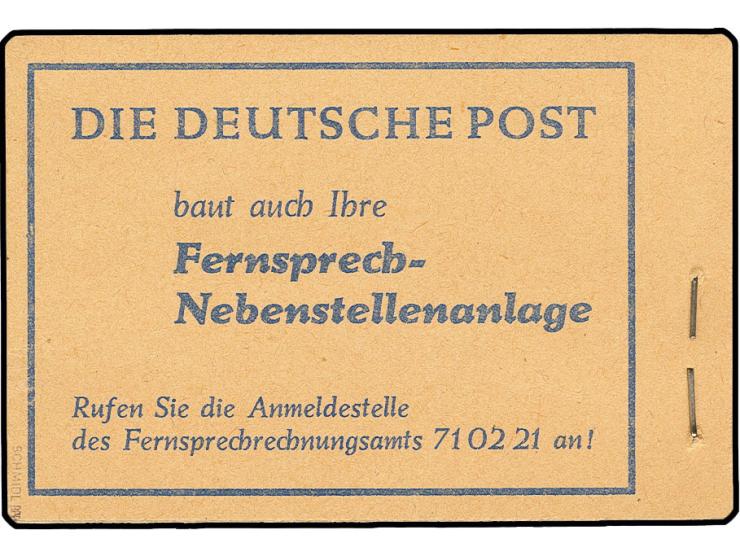 1952, Berliner Bauten, komplettes Heftchen, postfrisch in tadelloser Erhaltung, sign. Schmidl BPP mit Fotoattest