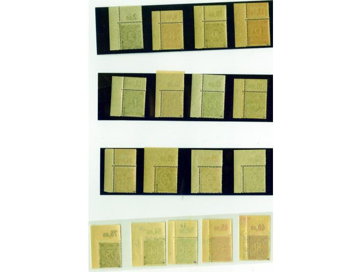 1948, Band- und Netzaufdruck 2-84 Pfg. kpl., alle aus der rechten oberen Bogenecke, postfrisch, Band 15 Pfg. grün Band etwas 