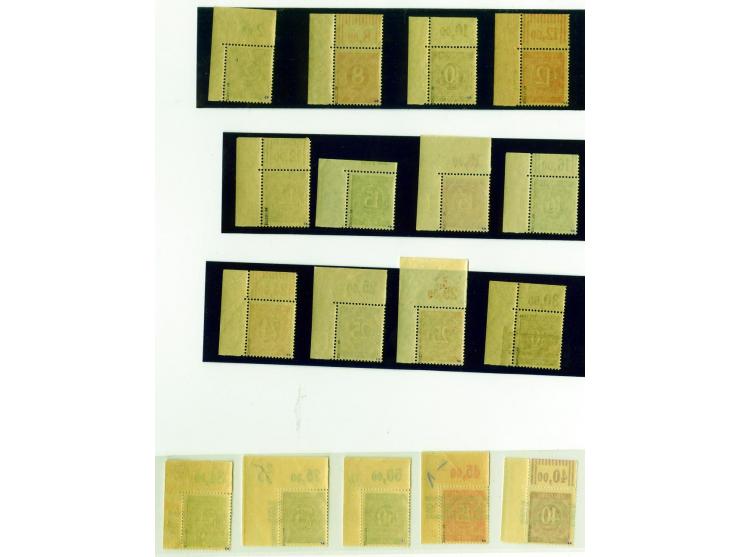 1948, Band- und Netzaufdruck 2-84 Pfg. kpl., alle aus der rechten oberen Bogenecke, postfrisch, Band 15 Pfg. grün Band etwas 