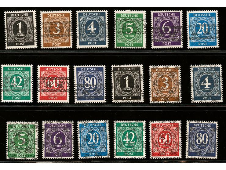 Unverausgabte Werte 1-42 Pfg., 18 Werte kpl., postfrisch, sign. Dr. Dub und Schlegel BPP (Mi. 1.800,-)