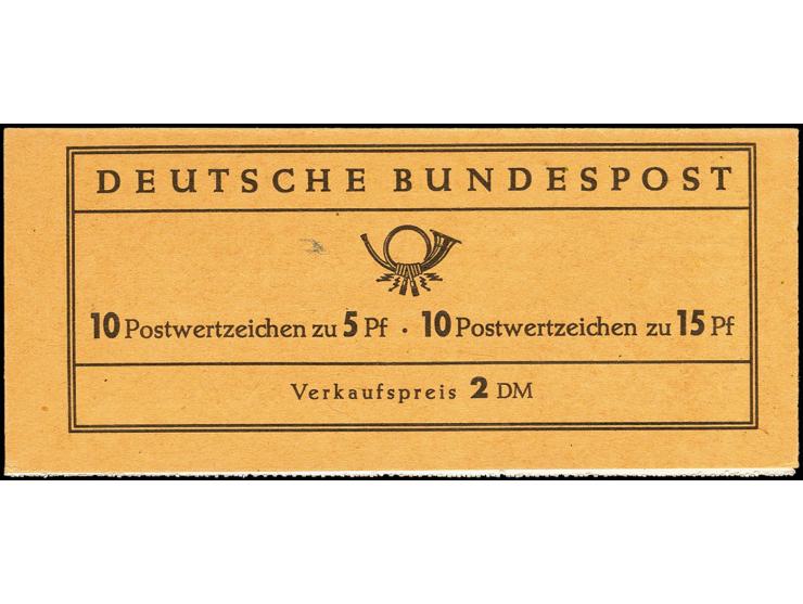 1965, Albertus/Tegel, komplettes Heftchen mit dickem, starren, unbiegsamen Deckelkarton, Randleistenvariante XIII, postfrisch