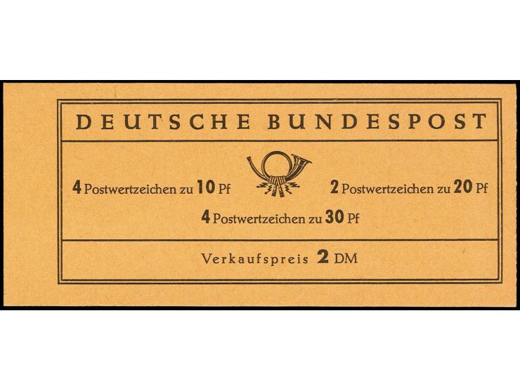 1967, Brandenburger Tor, Versuchsauflage, komplettes Heftchen mit dickem Deckelkarton, Randleistenvariante V, postfrisch in t