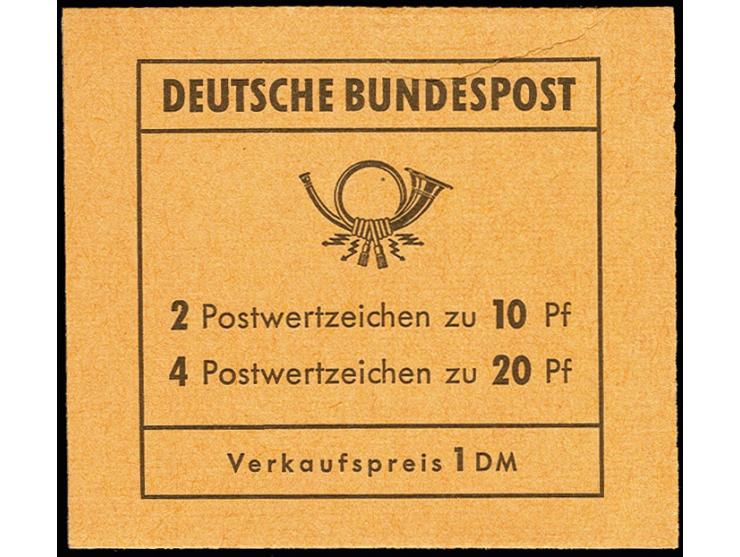 1968, Brandenburger Tor, komplettes Heftchen mit Reklame e, postfrisch in tadelloser Erhaltung mit einigen herstellungsbeding