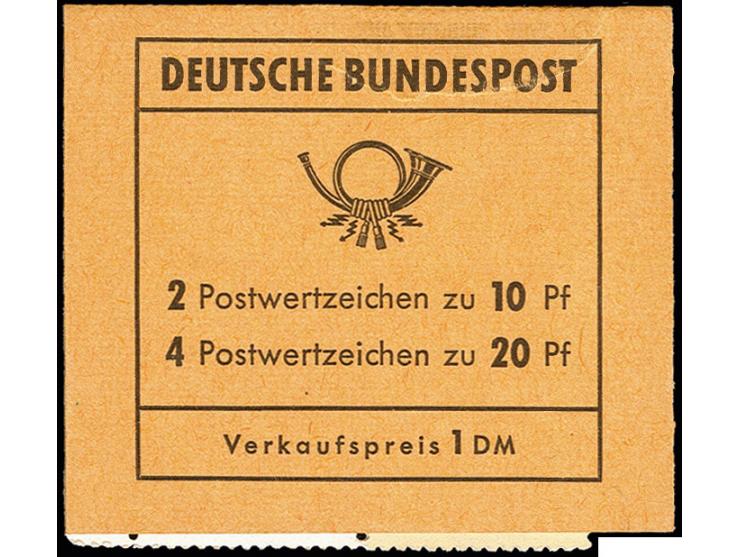 1968, Brandenburger Tor, komplettes Heftchen mit Reklame e, postfrisch in tadelloser Erhaltung mit einigen herstellungsbeding