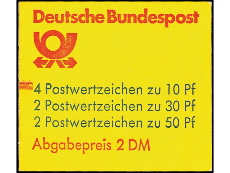 1980, Burgen und Schlösser, komplettes Heftchen mit Reklame xb, mit Zählbalken, MH-Blatt mit Plattenfehler V, postfrisch in t