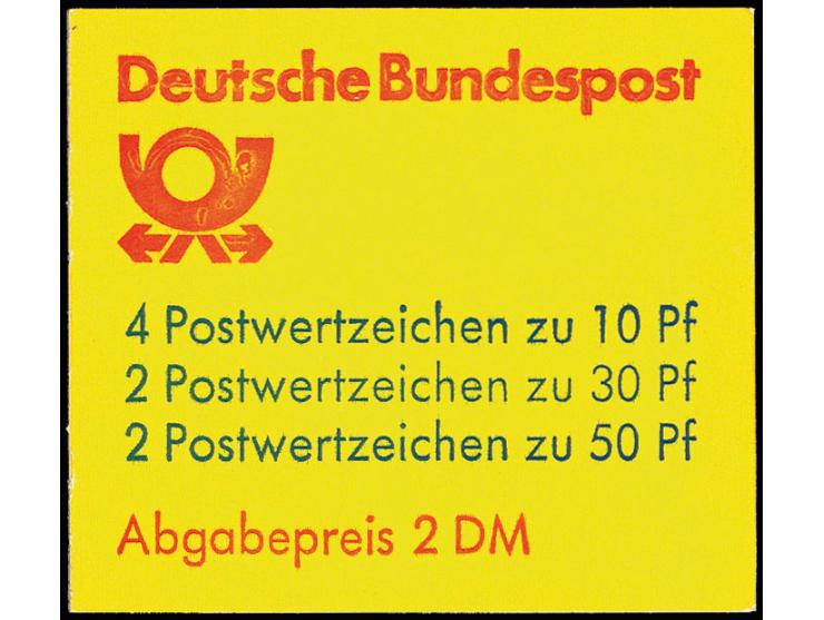1980, Burgen und Schlösser, komplettes Heftchen mit Reklame xb, ohne Zählbalken, MH-Blatt mit Plattenfehler V, postfrisch in 