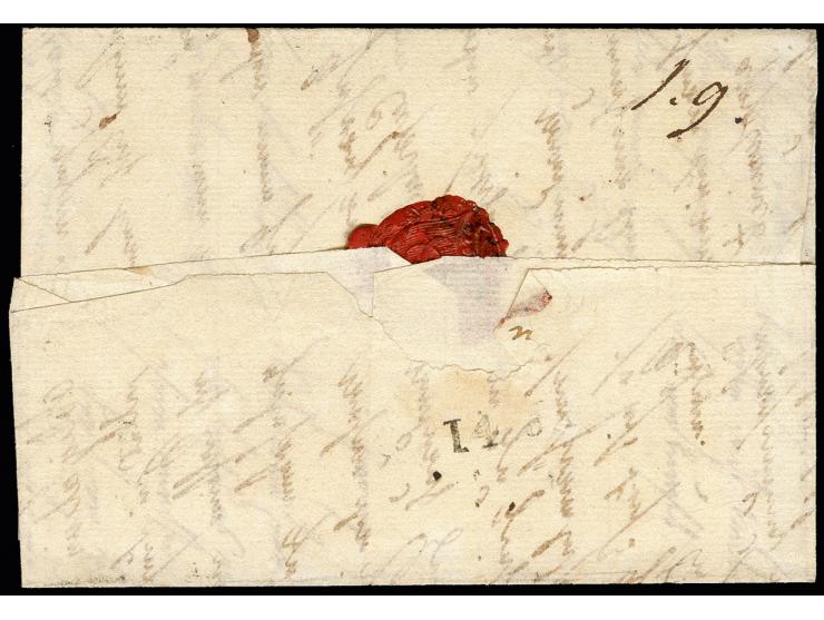 "FRANCE PAR BÜCKEBOURG", L2 sauber auf kpl. Faltbrief 1812 von Minden mit 2mal nebengesetztem "130 / MINDEN" nach Hannover