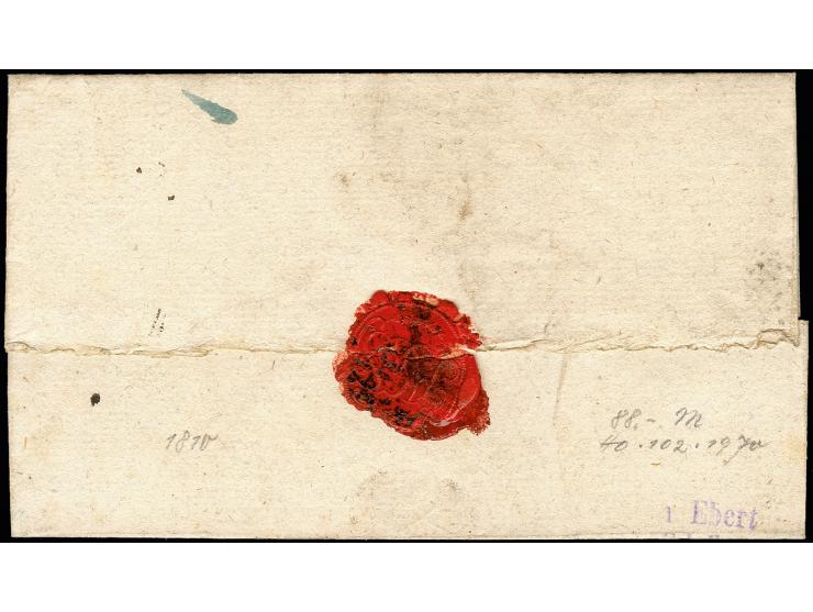"Saxe P.N.", L1 in schwarz sauber auf Briefhülle 1810 von Leipzig nach Göttingen