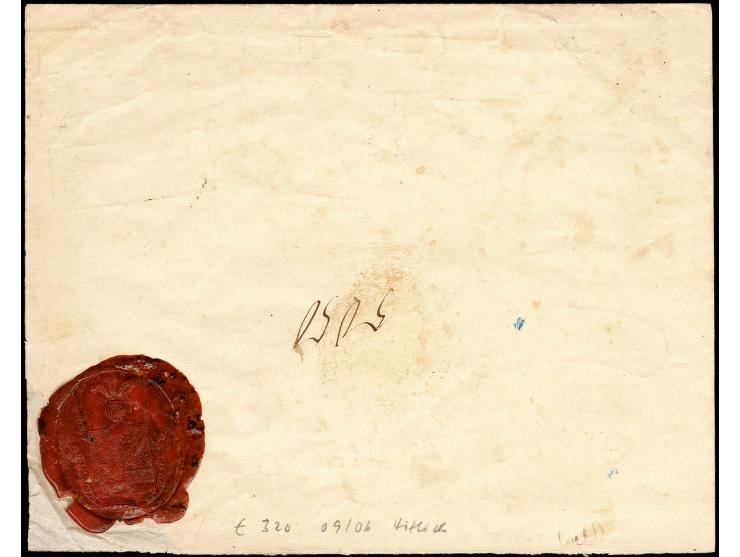 1851, "EXP:STETTIN...1851/LE CONSUL DE RUSSIE/No...SCHLÖZER", Ra3 klar in schwarz auf Nachnahme-Brief aus St. Petersburg mit 
