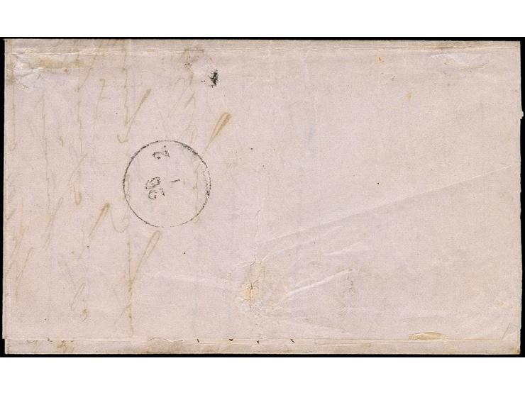 1866, "AUS SWINEMÜNDE PER DAMPFSCHIFF", Ra2, zweimal recht klar als Entwerter und einmal nebengesetzt auf kpl. Faltbrief mit 