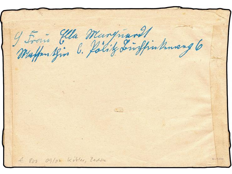 1945, "STETTIN-PÖLITZ 28.6.46", klar auf Brief mit rotem L1 "Bezahlt" und kpl. rückseitiger Absenderangabe nach Stralsund, kl