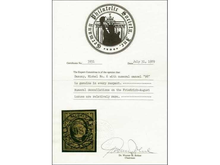 "98" PULSNITZ, ideal auf Friedrich August 3 Ngr. auf gelb, Kabinett, sign. W. Engel BPP und Attest GPS